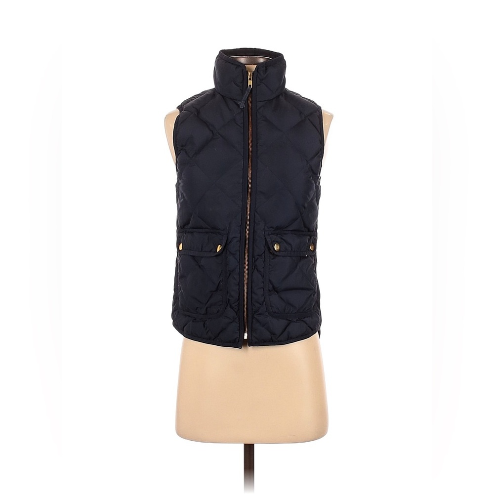 J Crew Black Quilted Vest (Size S)